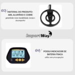 Detector Metal Portátil Visor Lcd Com Pilha Indicador Bateria - IWDM012 - 8