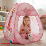 Barraca Toca Infantil Criança Princesa Rosa Dobrável Bolsa - BW482 - 7