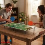 Mini Mesa Ping Pong Infantil Com Rede E Raquetes Mdf - BW486 - 7