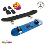Skate Infantil Juvenil 79cm Unissex Kit Proteção Iniciante Shape Teia - BW014KT - 9