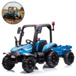 Mini Trator Elétrico Infantil Gigante 12v Com Carreta Azul - BW480AZ - 1