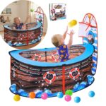 Piscina De Bolinhas Infantil Navio Pirata Com Cesta Basquete - BW485 - 1