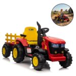 Mini Trator Elétrico Infantil 12v Com Carreta Vermelho - BW540VM - 1