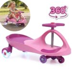 Carrinho Rolimã Car Volante Gira 360° Led Na Rodas Rosa - BW451PK - 1