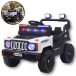 Mini Carro Elétrico Infantil 12v Utv Branco Com Som E Luzes - BW532BR - 1