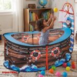 Piscina De Bolinhas Infantil Navio Pirata Com Cesta Basquete - BW485 - 10