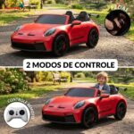 Mini Carro Elétrico Infantil Porsche 911 Gt3 24v Vermelho - BW423VM - 10