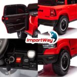 Mini Carro Elétrico Infantil 12v Dodge Ram 1500 Rho Vermelho - BW426VM - 10