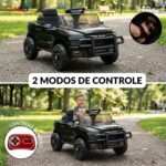 Mini Carro Elétrico Infantil Ram 3500 Rho 6v Preto - BW539PT - 10