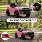 Mini Carro Elétrico Infantil Ram 3500 Rho 6v Rosa - BW539RS - 10