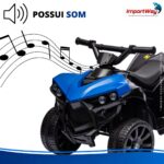 Mini Carro Elétrico Infantil 6v Utv Azul Com Som E Luzes - BW317AZ - 10