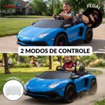 Mini Carro Elétrico Infantil Lamborghini Aventador 24v Azul - BW235AZ - 10