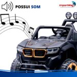 Mini Carro Elétrico Infantil 12v Utv Preto Com Som E Luzes - BW547PT - 10