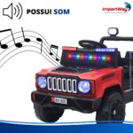 Mini Carro Elétrico Infantil 12v Utv Vermelho C/ Som E Luzes - BW532VM - 10