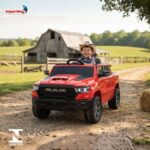 Mini Carro Elétrico Infantil 12v Dodge Ram 1500 Rho Vermelho - BW426VM - 11