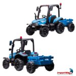 Mini Trator Elétrico Infantil Gigante 12v Com Carreta Azul - BW480AZ - 11