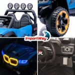 Mini Carro Elétrico Infantil 12v Utv Azul Com Som E Luzes - BW547AZ - 11