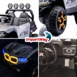 Mini Carro Elétrico Infantil 12v Utv Cinza Com Som E Luzes - BW547CZ - 11