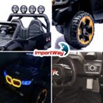 Mini Carro Elétrico Infantil 12v Utv Preto Com Som E Luzes - BW547PT - 11