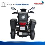 Mini Moto Elétrica Infantil 6v Preta Com Luz Som E Bagageiro - BW533PT - 11