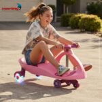 Carrinho Rolimã Car Volante Gira 360° Led Na Rodas Rosa - BW451PK - 11