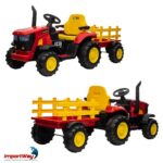 Mini Trator Elétrico Infantil 12v Com Carreta Vermelho - BW540VM - 11