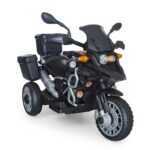Mini Moto Elétrica Infantil 6v Preta Com Luz Som E Bagageiro - BW533PT - 2