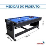 Mesa 4 Em 1 Bilhar, Ping Pong, Air Game E Jantar Mdf 127v - IWJ026 - 2