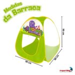 Barraca Toca Infantil Criança Dinossauro Dobrável Verde - BW481 - 3