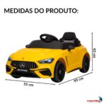 Mini Carro Elétrico Infantil 12v Mercedes-benz Cle53 Amarelo - BW435AM - 3