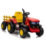 Mini Trator Elétrico Infantil 12v Com Carreta Vermelho - BW540VM - 2