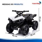 Mini Carro Elétrico Infantil 6v Utv Branco Som E Luzes - BW317BR - 3