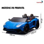 Mini Carro Elétrico Infantil Lamborghini Aventador 24v Azul - BW235AZ - 3