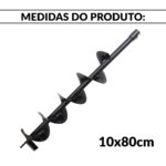 Broca Espiral Para Perfurador De Solo 10x80cm Conexão 20mm - IWFG022 - 2