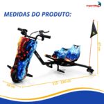 Drift Elétrico Dois Assentos 350w Azul 25km/hr C/ Luz Freio - BW390AZ - 3