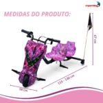 Drift Elétrico Dois Assentos 350w Rosa 25km/hr C/ Luz Freio - BW390RS - 3