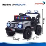 Mini Carro Elétrico Infantil 12v Utv Cinza Com Som E Luzes - BW532CZ - 3