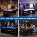 Mesa 4 Em 1 Bilhar, Ping Pong, Air Game E Jantar Mdf 127v - IWJ026 - 3