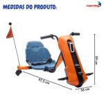 Drift Triciclo Elétrico Infantil 24v Mc Laren Laranja Com Luz - BW536LR - 3