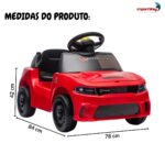 Mini Carro Elétrico Infantil Dodge Charger 6v Com Empurrador - BW537VM - 3