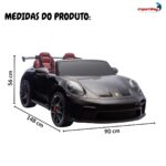 Mini Carro Elétrico Infantil Porsche 911 Gt3 24v Preto - BW423PT - 3