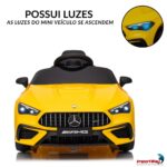 Mini Carro Elétrico Infantil 12v Mercedes-benz Cle53 Amarelo - BW435AM - 4