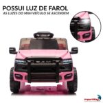 Mini Carro Elétrico Infantil Ram 3500 Rho 6v Rosa - BW539RS - 4