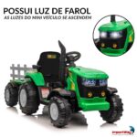 Mini Trator Elétrico Infantil 12v Com Carreta Verde - BW540VD - 4