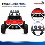 Mini Carro Elétrico Infantil 12v Buggy Vermelho Som E Luzes - BW546VM - 4