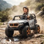 Mini Carro Elétrico Infantil 12v Utv Cinza Com Som E Luzes - BW547CZ - 4