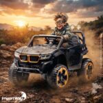 Mini Carro Elétrico Infantil 12v Utv Preto Com Som E Luzes - BW547PT - 4