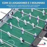 Mesa Pebolim Mdf 103x51x68cm Adulto E Infantil C/ 2 Bolinhas - BW491 - 4