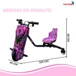 Drift Elétrico Infantil 350w Rosa Amortecedor E Kit Proteção - BW554RS - 4