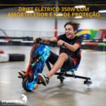 Drift Elétrico Infantil 350w Azul Amortecedor E Kit Proteção - BW554AZ - 4
